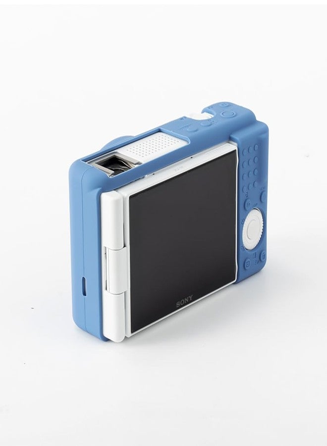 Pocoukate Case for Sony ZV-1F, ZV-1 II/ZV-1M2 Vlog Camera, ZV1F Camera Silicone Cover, Anti-Scratch Slim Fit Soft with ZV1 F Screen Protector- Blue Skin - Image 4